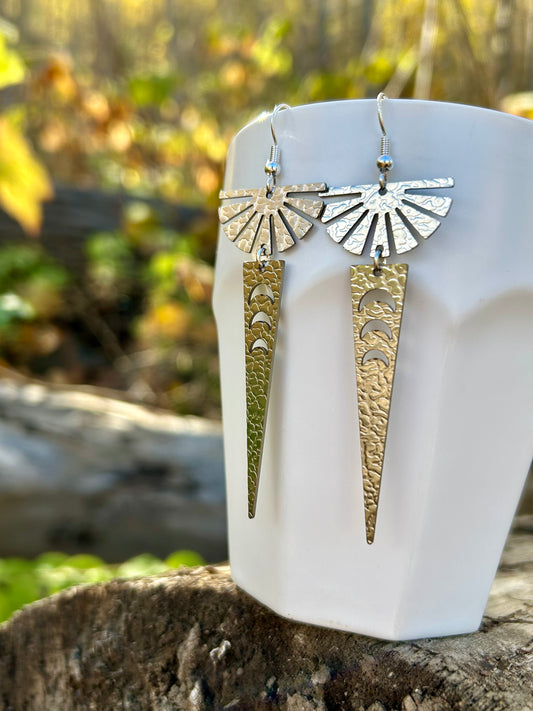 Silver Moon Phases Earrings