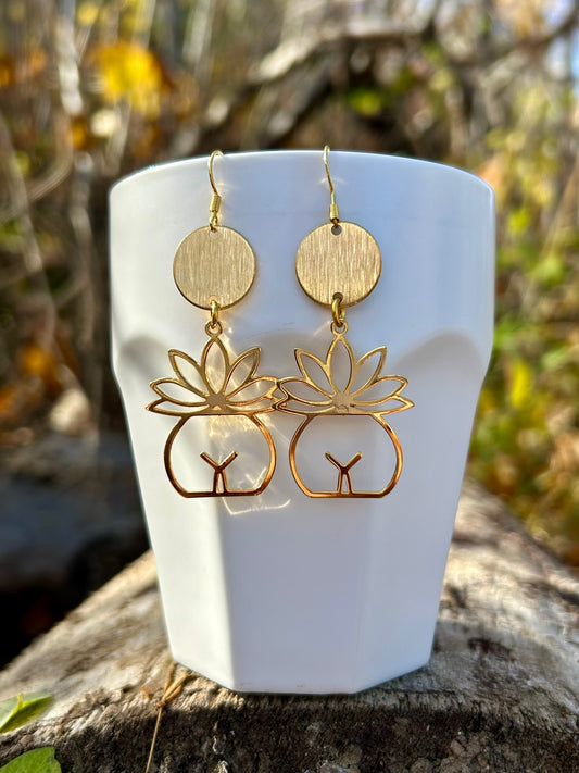 24k Gold Plated The Pistil Earrings