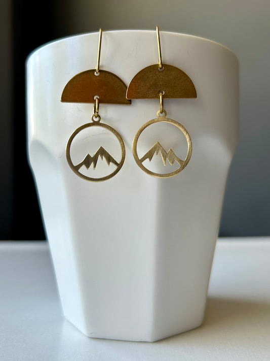 Jasper Vibes Vintage Brass Earrings