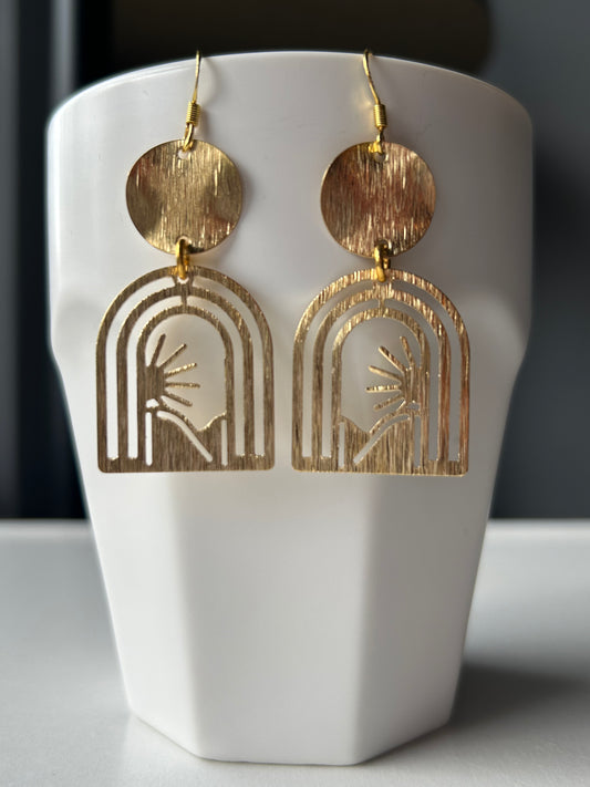 Mountain View Gold Plated Earrings