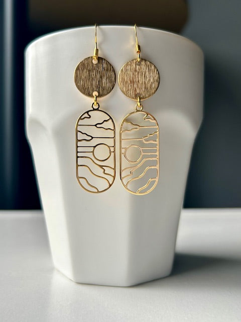 Head In The Clouds Gold Plated Earrings